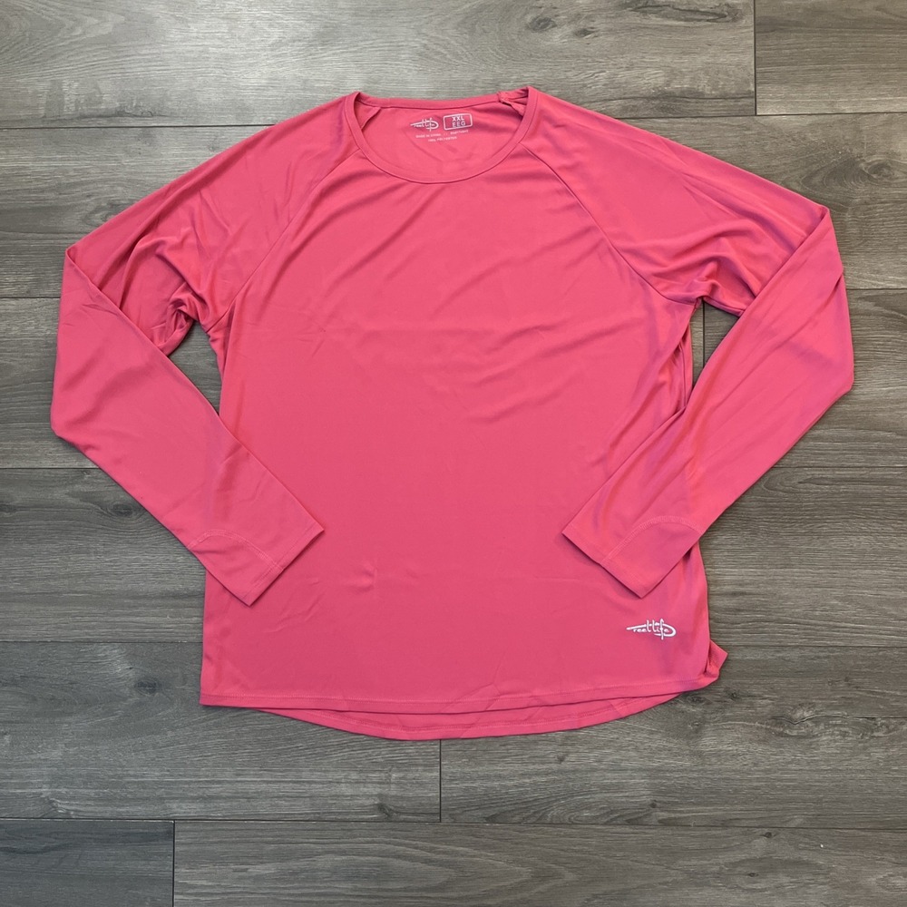 Reel Life Womens 2XL Fishing Shirt Long Sleeve Pink